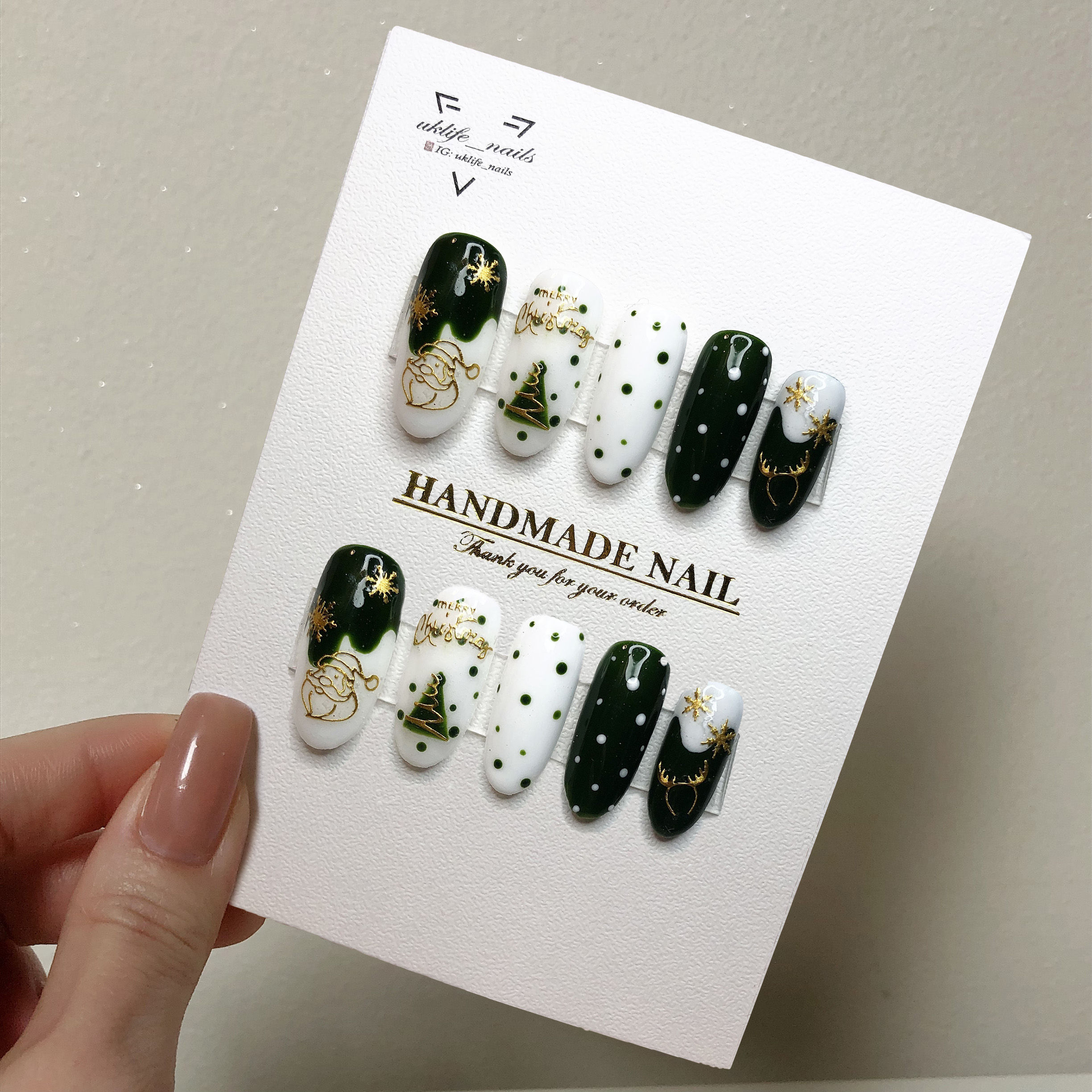 Themed Custom Design - Christmas Press on Nails (UN028)