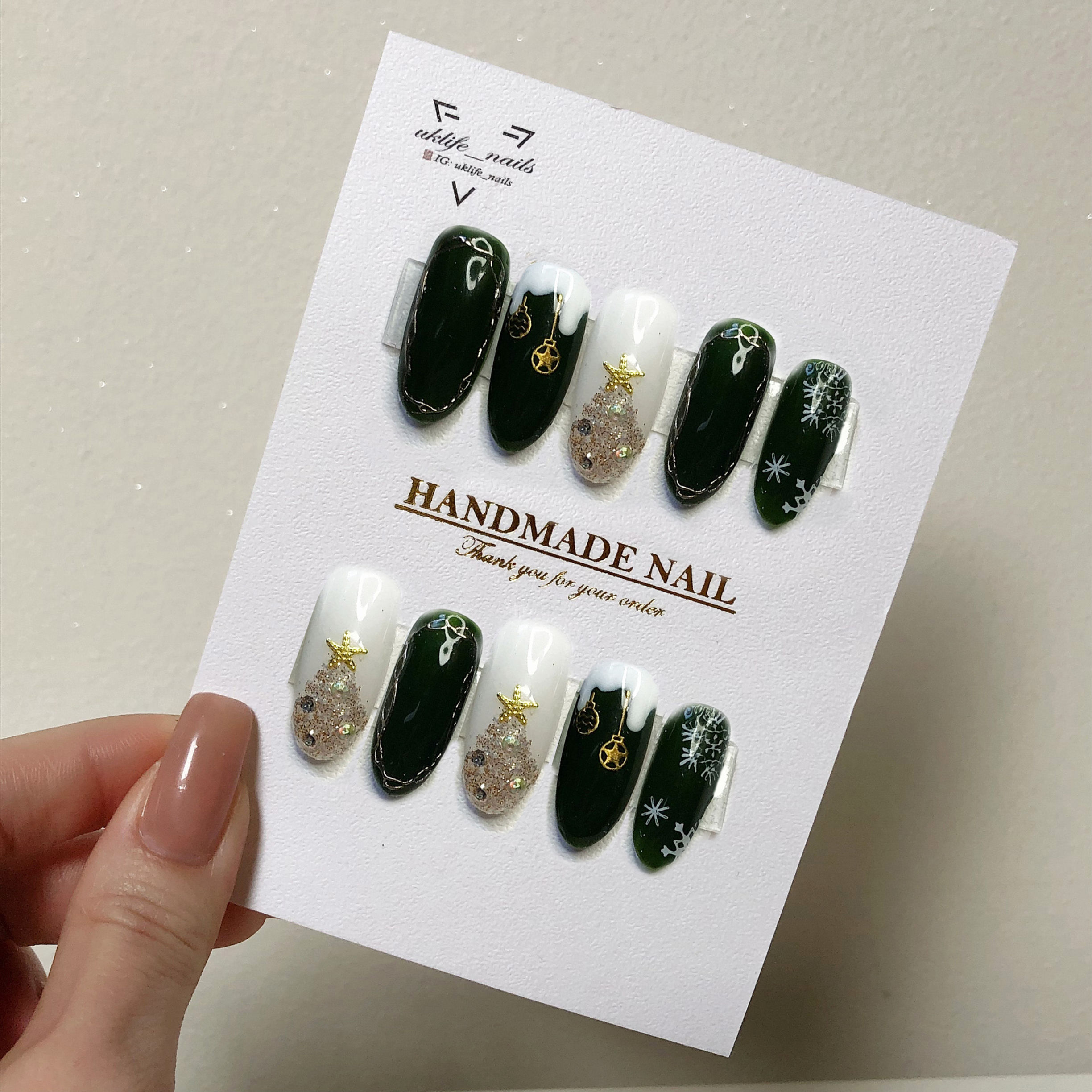 Themed Custom Design - Christmas | Press on Nails (UN021)