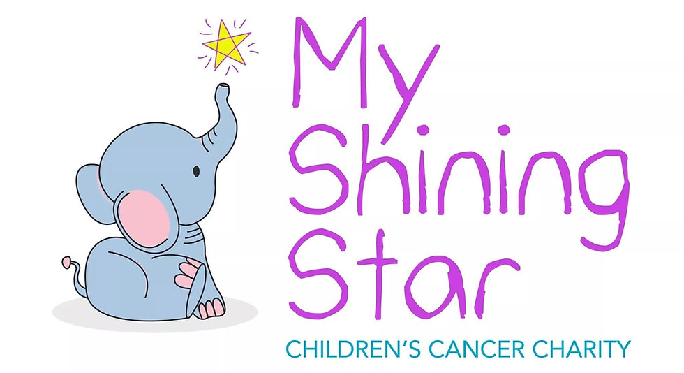My Shining Star Children's Cancer Charity logo with elephant and star