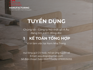 TUYỂN DỤNG KẾ TOÁN TỔNG HỢP