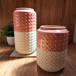 Set Floreros Dots Combinado Pink