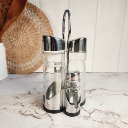 aceitera set bar vidrio y cromo