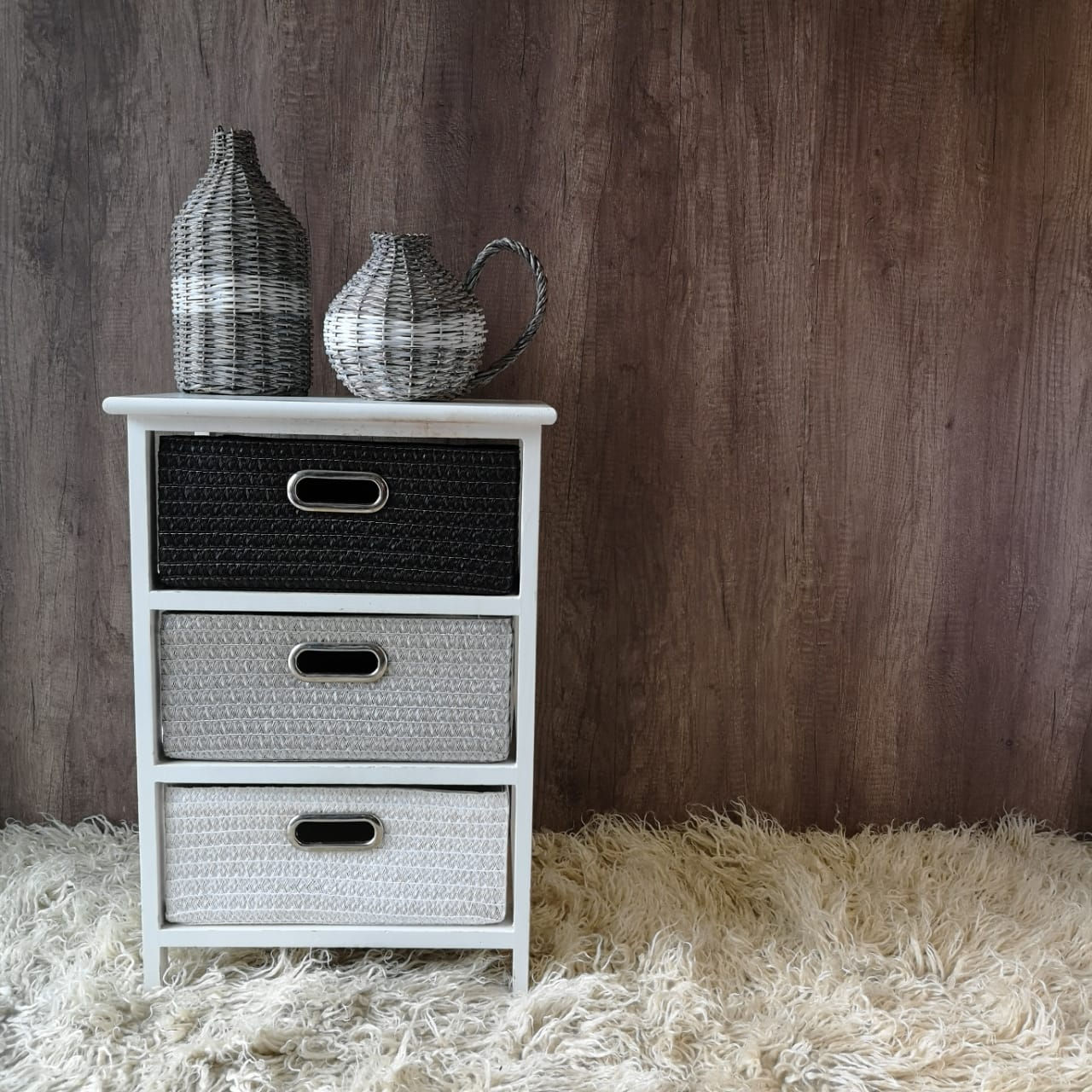 Mesita Blanca Canastos