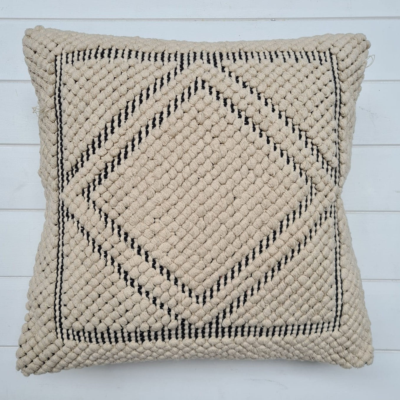 Almohadon Macrame Crudo 50x50