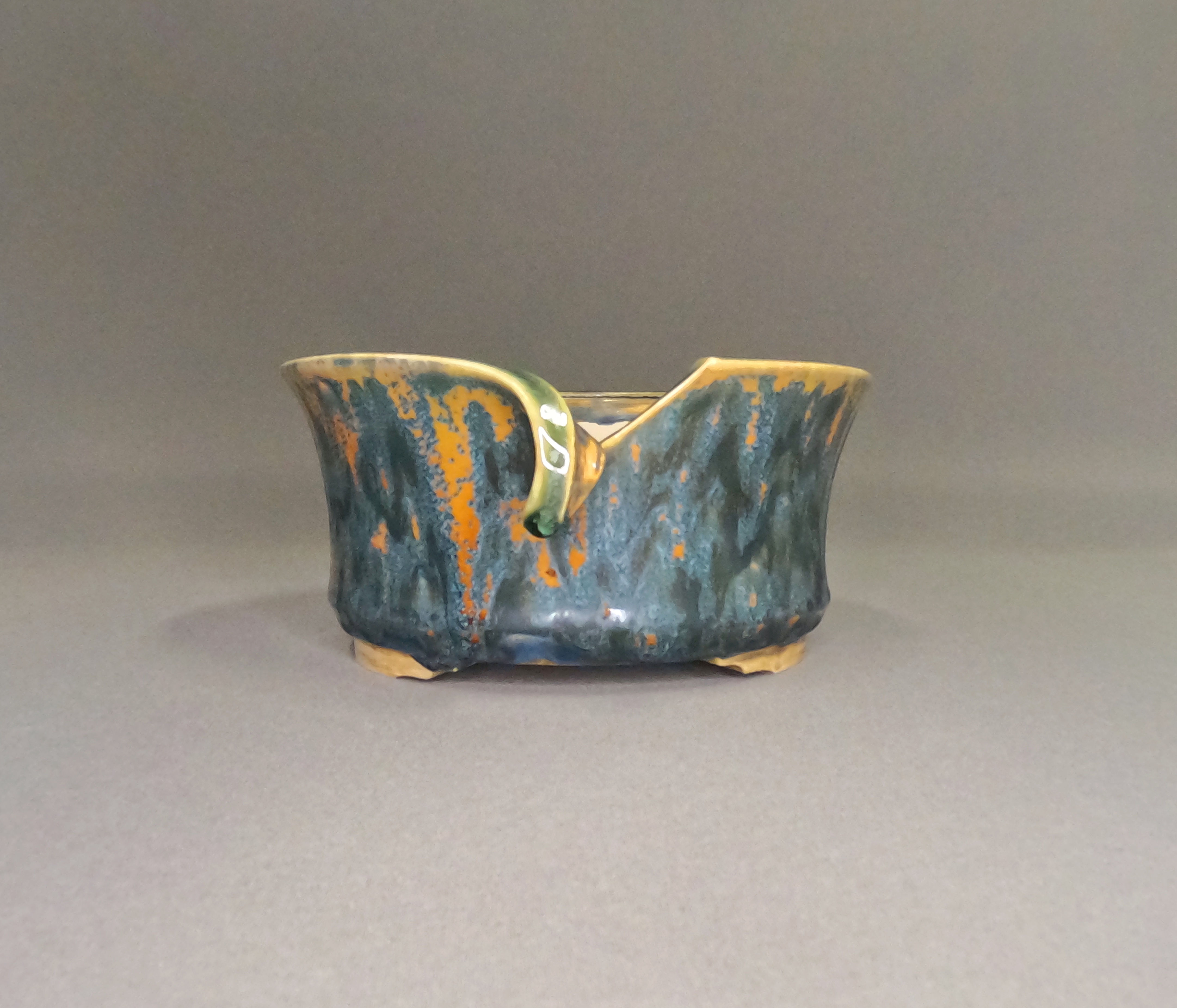 Steel Blue Crystalline Ripped Rim Round