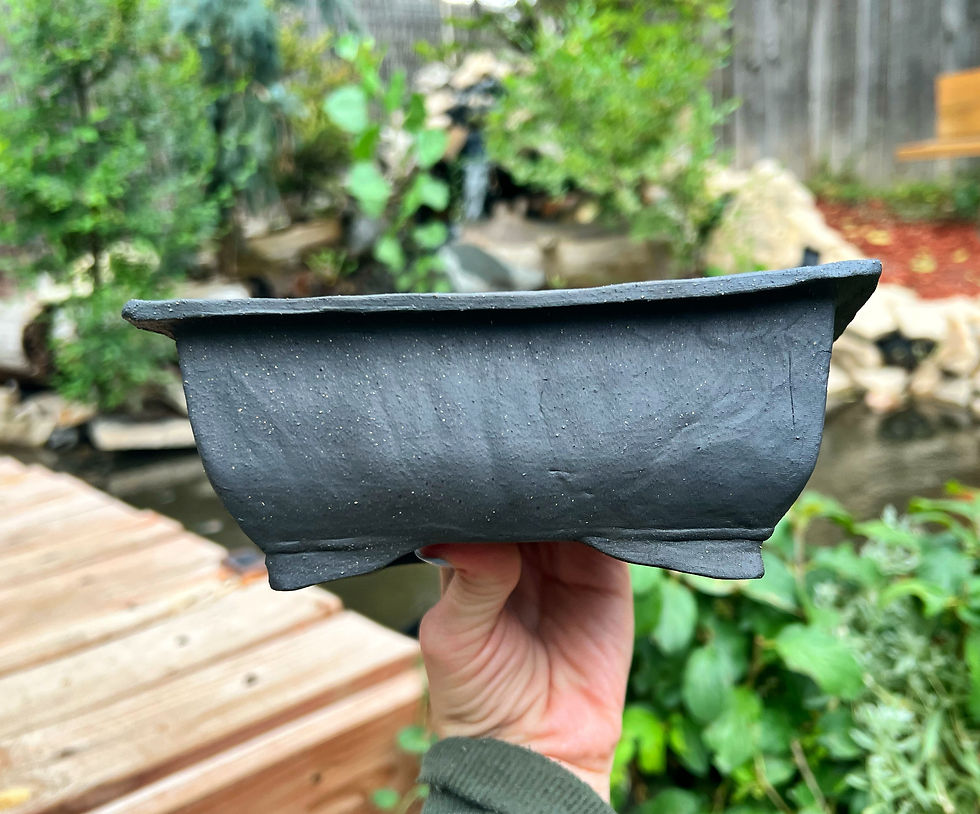 Thumbnail: Unglazed Slate Grey Rectangle with Rim