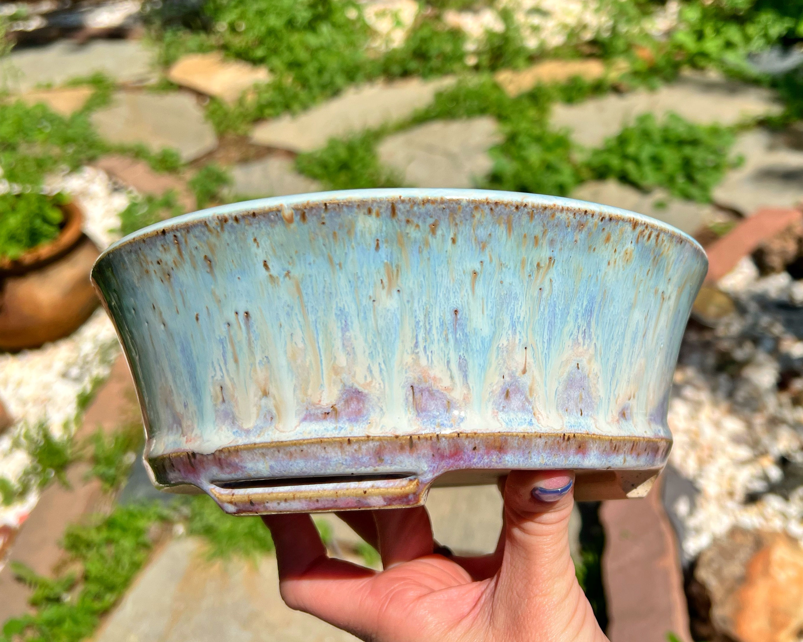 Blue + Purple Speckled Round