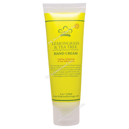Nubian Heritage Hand Cream Lemongrass Tea Tree 4oz