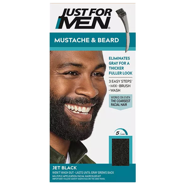Just For Men Mustache & Beard Brush-In Color - Jet Black