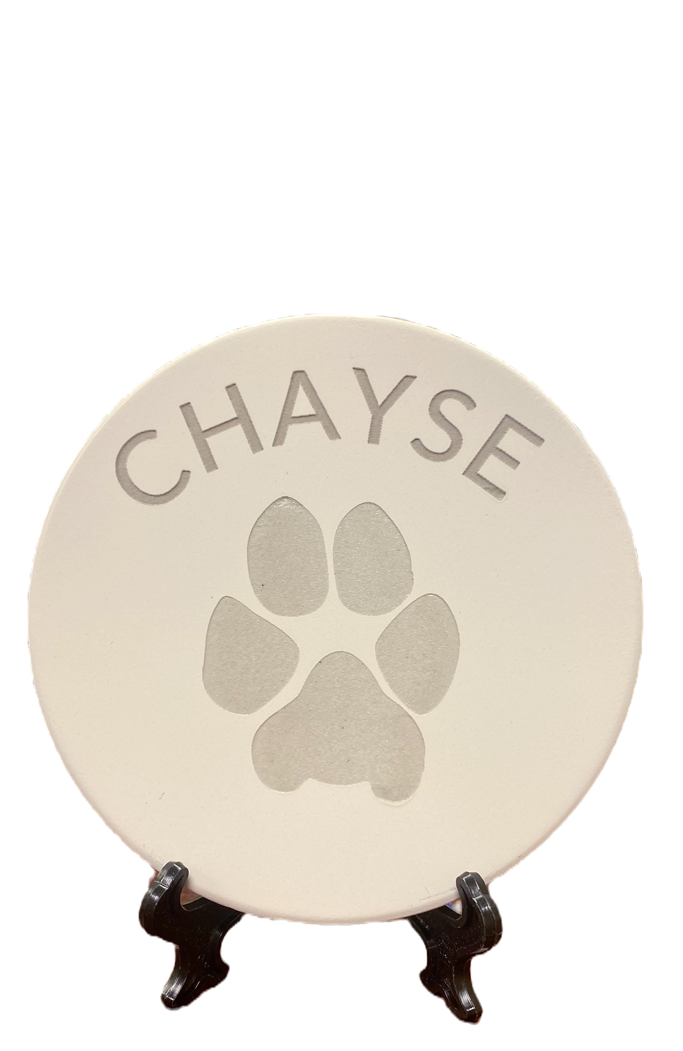Thumbnail: Ceramic Paw Print - Lasered 2D - Ivory