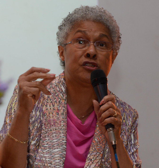 Patricia Hill Collins durante uma conferência no Brasil. Foto - Valter Campanato/Agência Brasil.