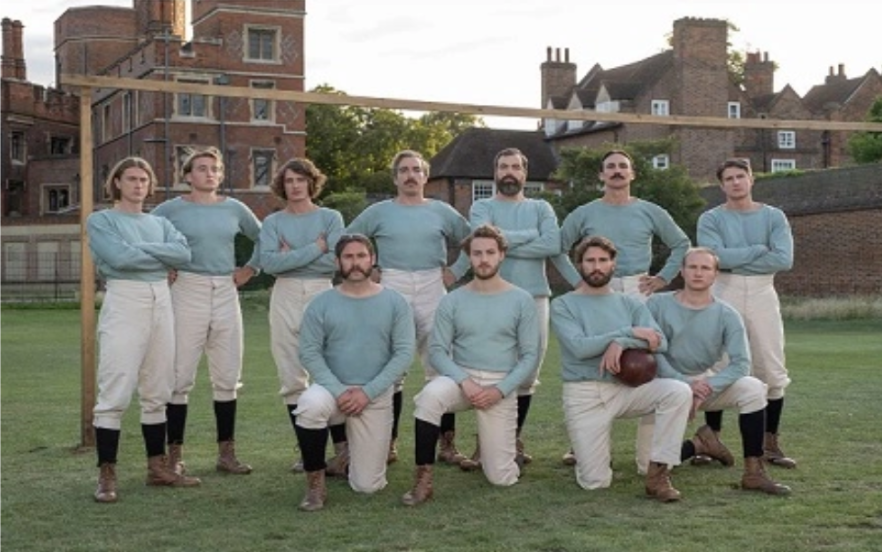 Time “Old Etonians” que era formado por ex alunos do Eton College. (Representação feita pela série da Netflix “The English Game”)