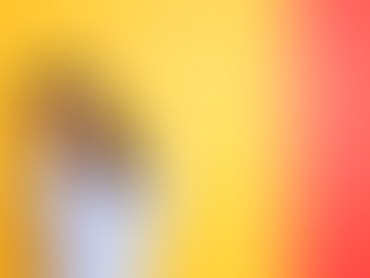 woman holding her head frustrated with a yellow and pink background