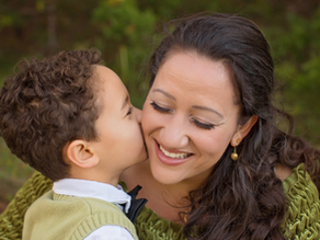 son kissing his mother