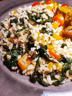 Bhaji and Pumpkin Rice (Cook Up)