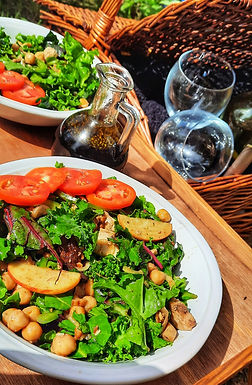 Mixed Greens & Chicken Salad with Balsamic Vinaigrette
