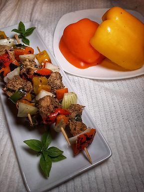Geera Chicken & Roasted Sweet Pepper Kebabs