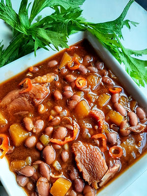 STEWED PINK BEANS with Smoked Turkey