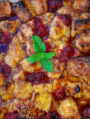Raspberry Bread Pudding