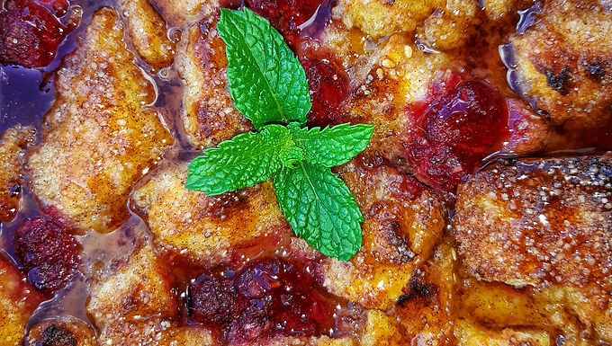 Raspberry Bread Pudding
