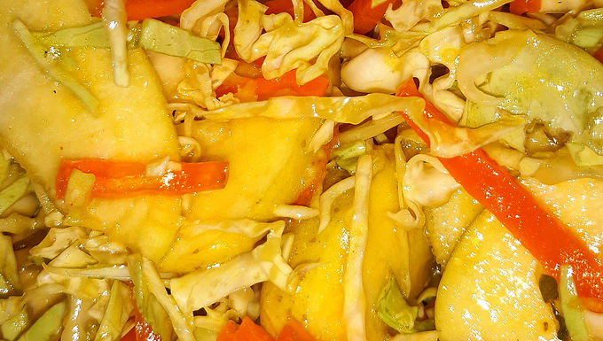 Cabbage and Apple Coleslaw with Mustard Vinaigrette