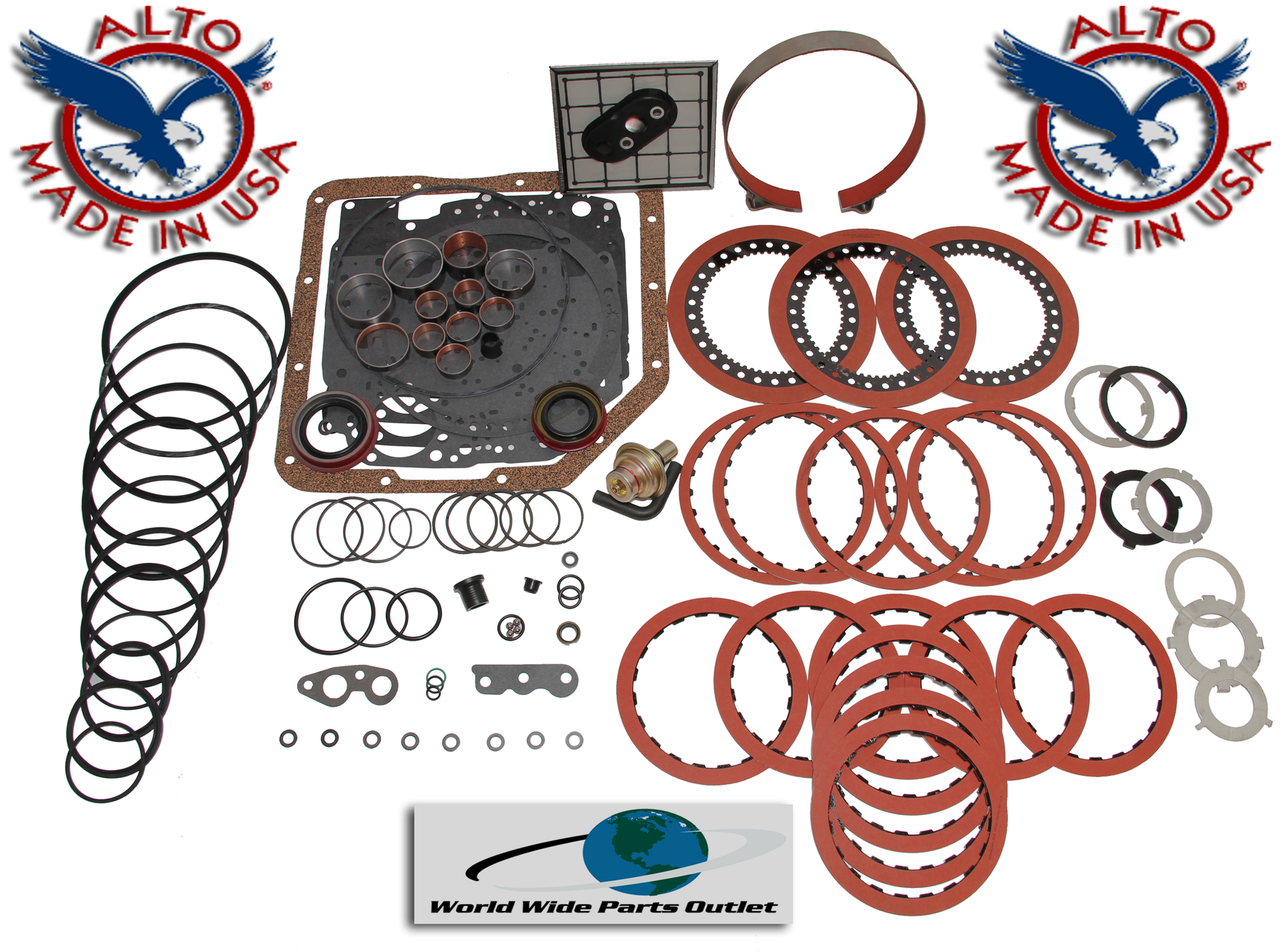 TH350 Stage 3 LS rebuild kit Alto Red Eagle frictions performance components