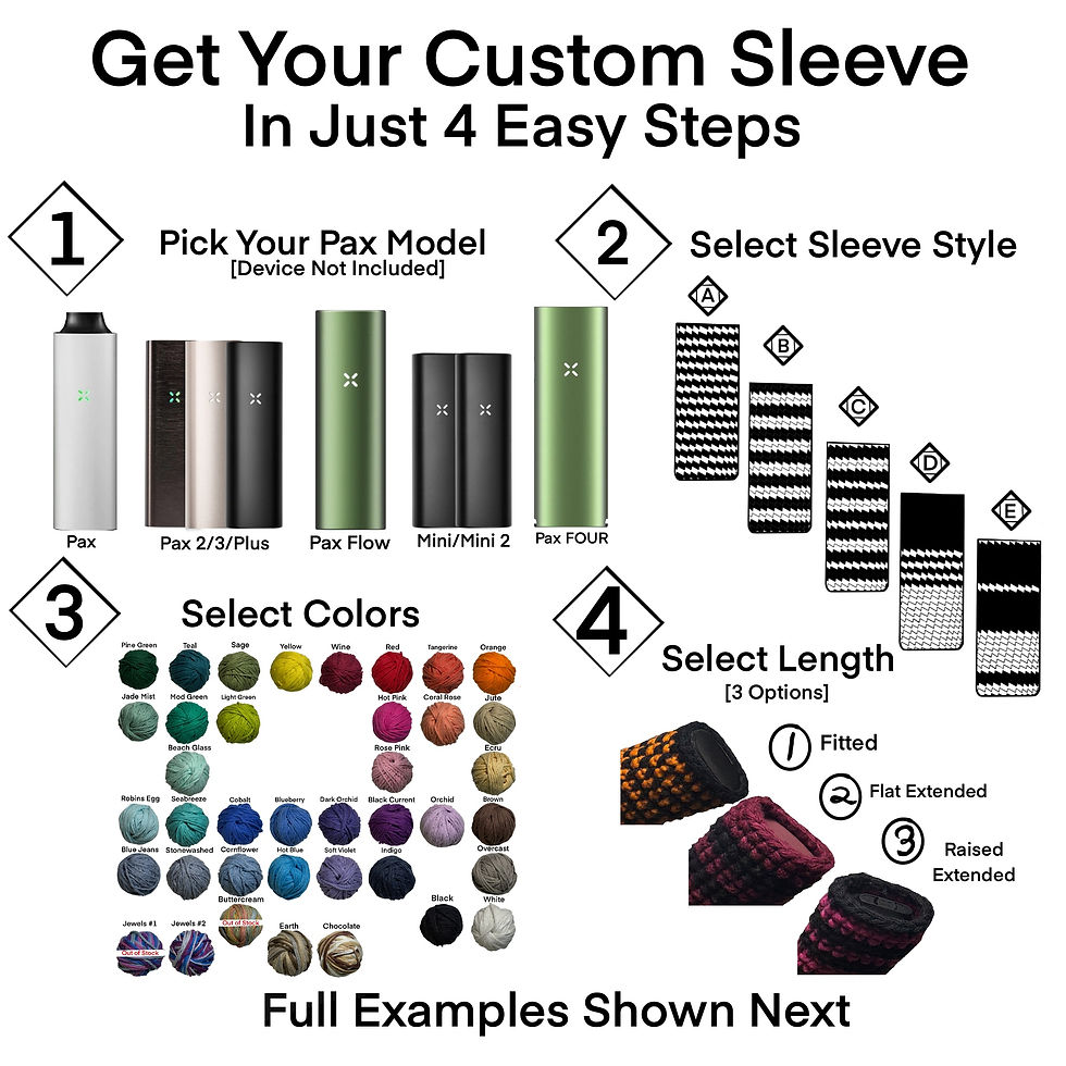 Thumbnail: Pax Sleeve -ANY Pax Dry Herb Vaporizer, 2 COLORS - Sweater Series 1