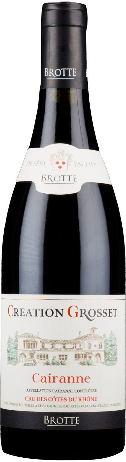 Miniature : Bouteille de vin rouge de l'aoc Cairanne. 