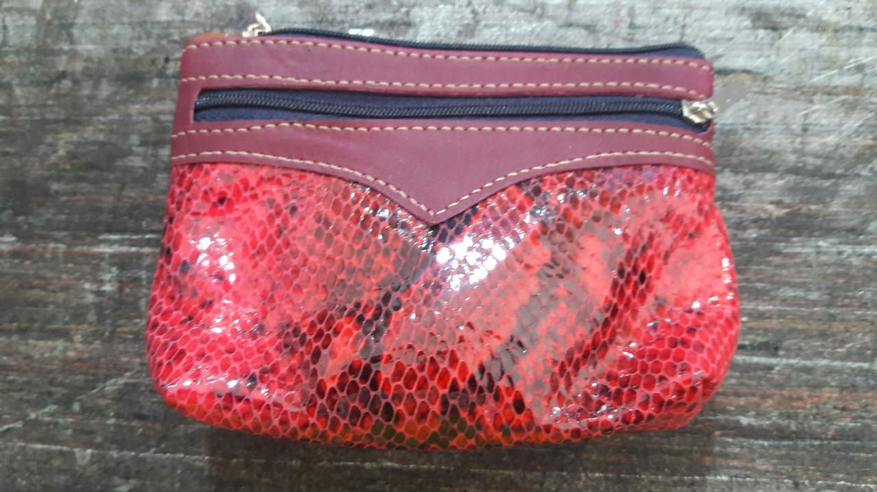 Mini-monederos cuero combinados