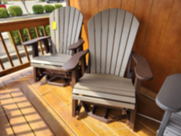 Single Adirondack Swivel Glider.