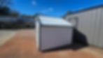 Thumbnail: 6x8 Chicken Coop –White / Black  Trim / White Metal Roof