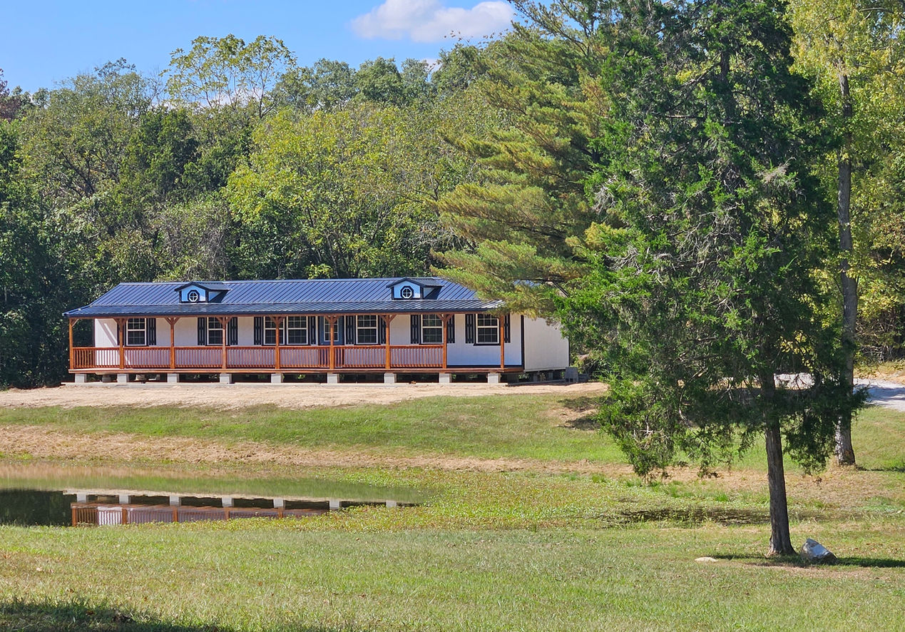 Small modern tiny home with front porch