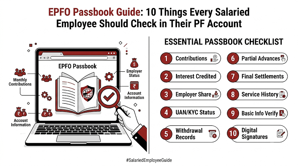 The Ultimate EPFO Passbook Guide: 10 Things Every Salaried Employee Should Check in Their PF Account for Financial Security