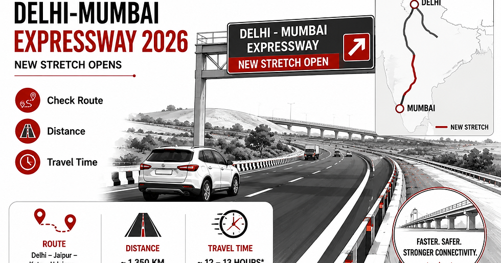 Delhi-Mumbai Expressway 2026: New Stretch Opens, Check Route, Distance & Travel Time
