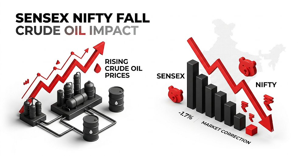 Understanding the Sensex Nifty Fall Today: How Rising Crude Oil Prices Are Affecting Indian Stocks – A Deep Dive
