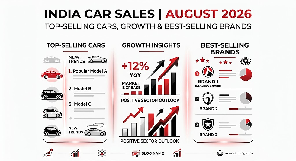 India Car Sales August 2026: Top-Selling Cars, Growth & Best-Selling Brands