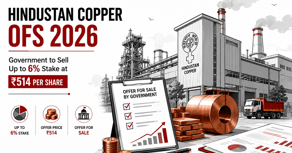 Hindustan Copper OFS 2026: Government to Sell Up to 6% Stake at ₹514 Per Share