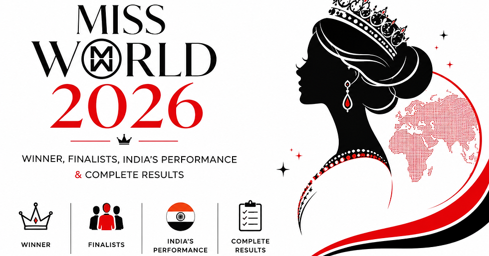 Miss World 2026: Winner, Finalists, India’s Performance & Complete Results - Official Guide