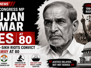 Former Congress MP Sajjan Kumar Dies: 1984 Anti-Sikh Riots Convict Passes Away at 80