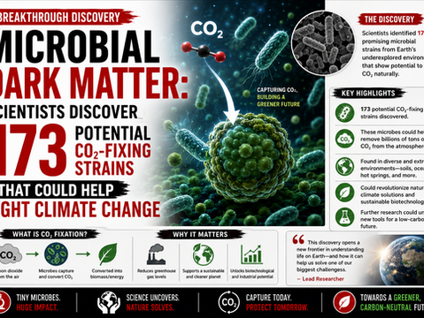 Microbial Dark Matter: Scientists Discover 173 Potential CO₂-Fixing Strains That Could Help Fight Climate Change