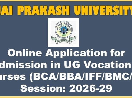 Online Application for Admission in UG Vocational Courses (BCA, BBA, IFF, BMC, BT) Session: 2026-29 (Academic Session: 2026-27)