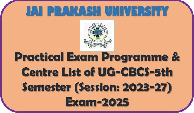 Practical Examination Programme & Centre List of UG-CBCS-5th Semester (2023-27)-Exam-2025