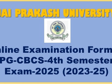Online Apply for Examination Form of PG-CBCS-4th Semester-Exam-2025 (Session: 2023-2025)