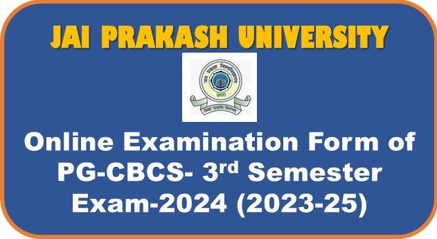 Online Apply for Examination Form of PG-CBCS-Third Semester-Exam-2024 (Session: 2023-2025)