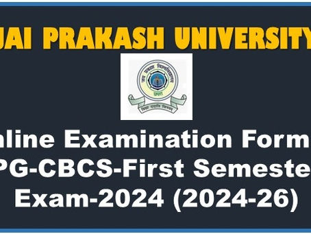 Online Apply for Examination Form of PG-CBCS-First Semester-Exam-2024 (Session: 2024-26)