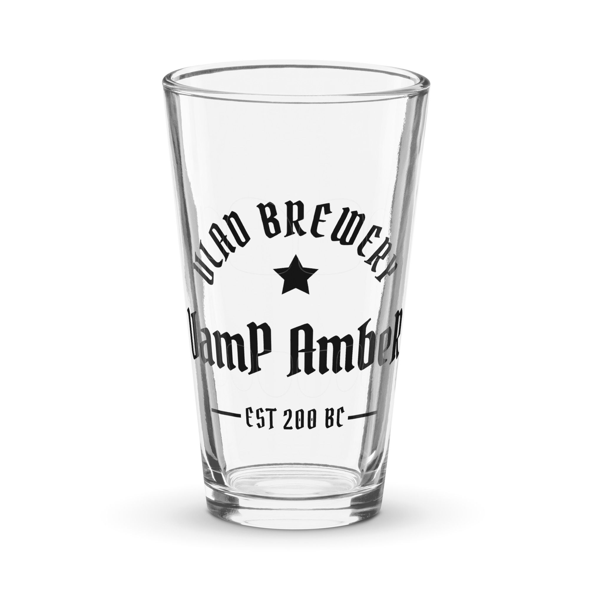 Vamp Amber pint glass