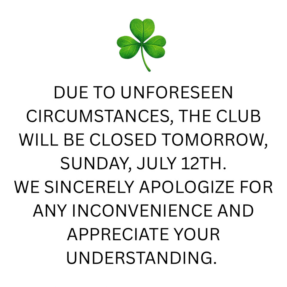 Closed July 12th