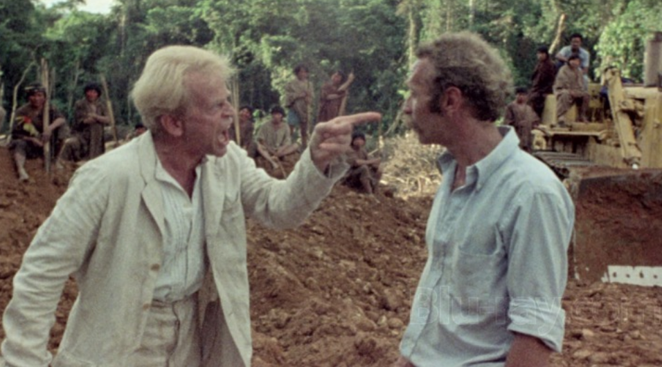 Kinski et Herzog lors du tournage de Fitzcaraldo.