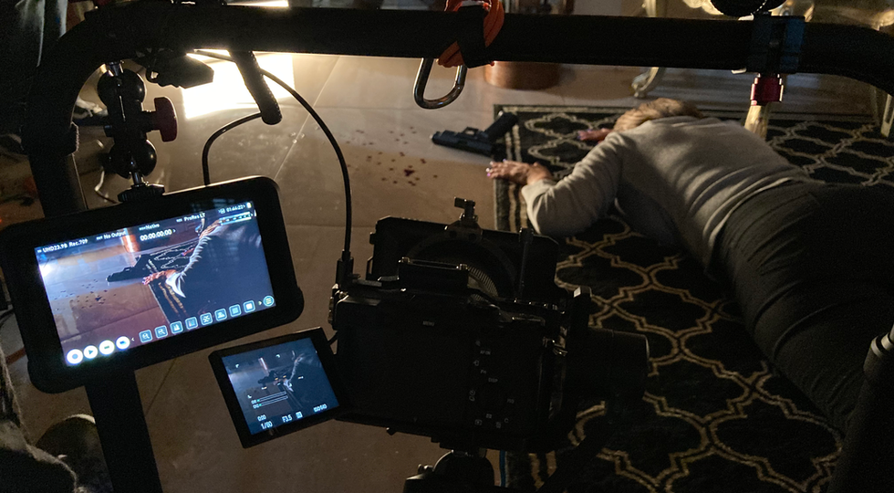 on the set with a christian film school