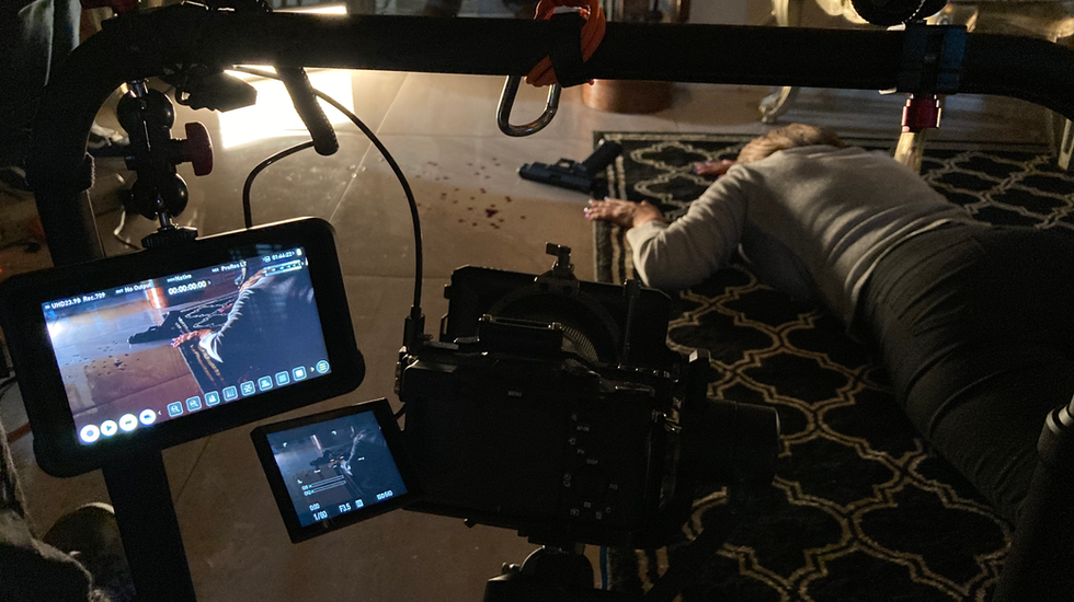 on the set with a christian film school